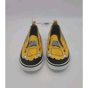 Old Navy Toddler Shoes Yellow Slip on Taxi/Car Canvas Shoes Size 9 NWT